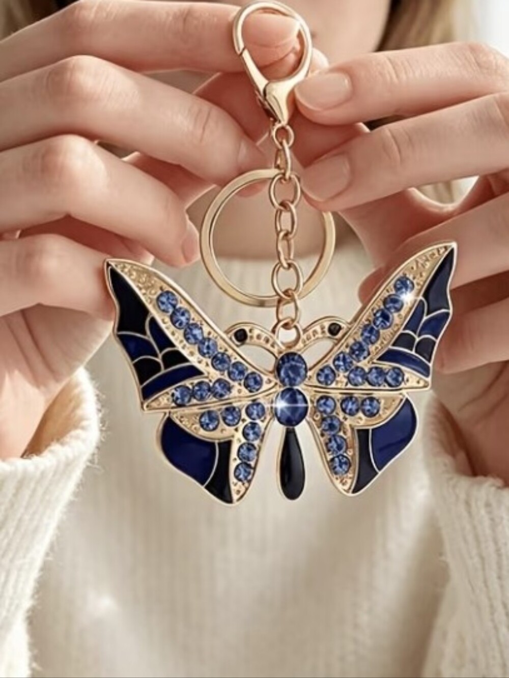Beautiful Butterfly Bag Charm/ Keychain NEW